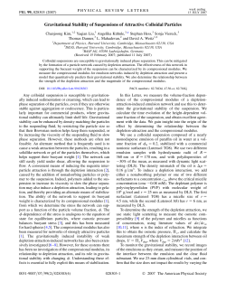 Gravitational Stability of Suspensions of Attractive