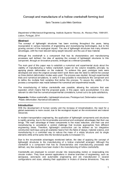 Concept and manufacture of a hollow crankshaft
