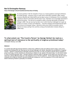To what extent can `The Country Parson` by George Herbert be read