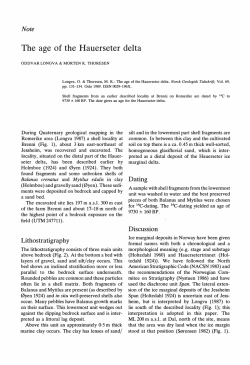 The age of the Hauerseter delta