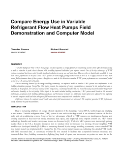 Compare Energy Use in Variable Refrigerant Flow Heat