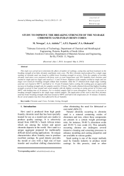 study to improve the breaking strength of the no