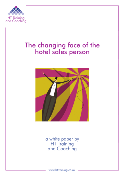 The changing face of the hotel sales person