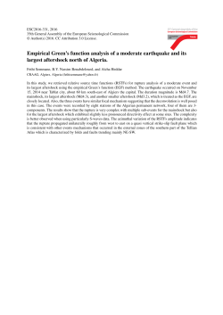 Empirical Green`s function analysis of a moderate earthquake and