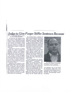 Judge t Give Forger Stiffer Sentence Because Jude