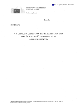 common commission-level retention list for european commission files
