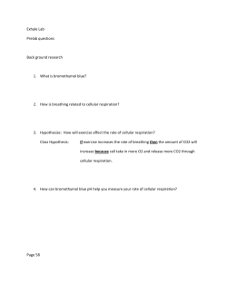 Exhale Lab Prelab questions Back ground research 1. What is