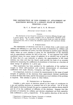 THE DISTRIBUTION OF IONS FORMED BY ATTACHMENT OF