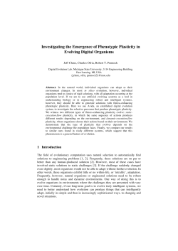 Investigating the Emergence of Phenotypic Plasticity in Evolving