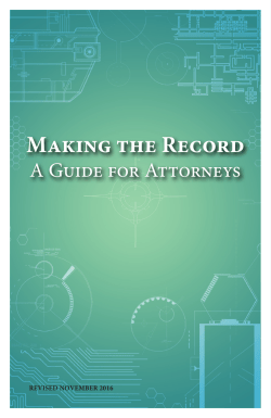 Making the Record booklet