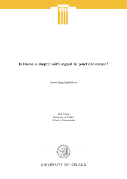Is Hume a skeptic with regard to practical reason?
