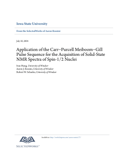 Application of the Carr&minus;Purcell Meiboom&minus;Gill Pulse Sequence for