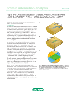Rapid and Detailed Analysis of Multiple Antigen-Antibody - Bio-Rad
