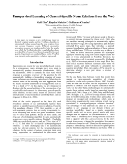 Unsupervised Learning of General-Specific Noun Relations from the
