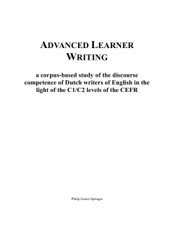 advanced learner writing - VU Research Portal