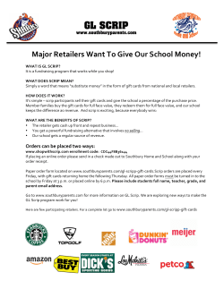 gl scrip - Southbury Home and School Organization