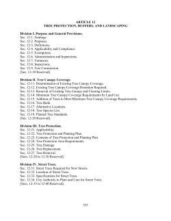 Article 12 Trees Buffers Landscaping