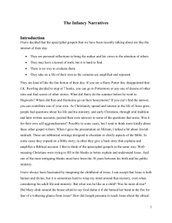 The Infancy Narratives Introduction