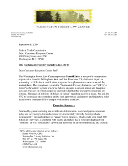 FTC complaint - Washington Forest Law Center