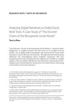 The Discreet Charm of the Bourgeoisie Social Worker