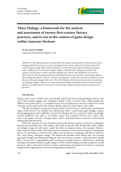Three Dialogs: A Framework for the Analysis and