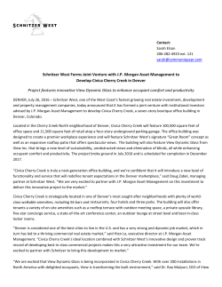 Schnitzer West Forms Joint Venture with J.P. Morgan Asset