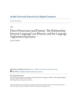Direct Democracy and Distrust - Seattle University School of Law