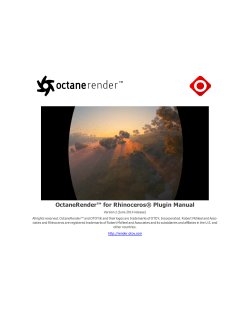 Octane for Rhinoceros Plugin Manual - Manuals