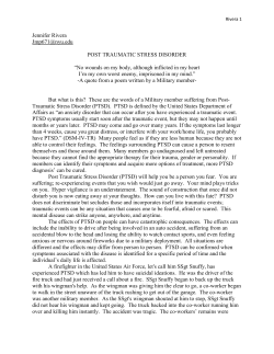 Post-Traumatic Stress Disorder in the Military by Jennifer Rivera