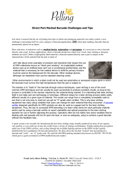 Direct Part Marked Barcode Challenges and Tips
