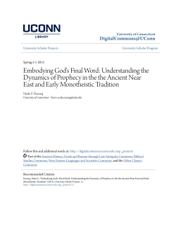 Embodying God`s Final Word