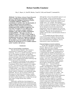 rapidly reconfigurable intelligent fractionated satellites constellations