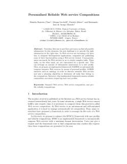 Personalized Reliable Web service Compositions