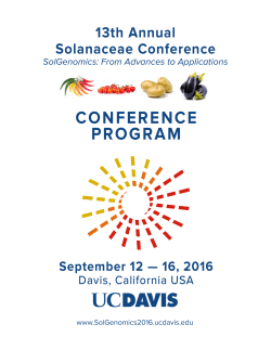 SolGenomics Conference Program