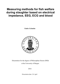 Measuring methods for fish welfare during slaughter - (BORA)