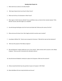 Reading Guide Chapter Six 1. Where did France