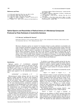 Optical Spectra and Reactivities of Radical Anions of 4