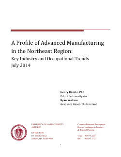 A Profile of Advanced Manufacturing in the Northeast Region: