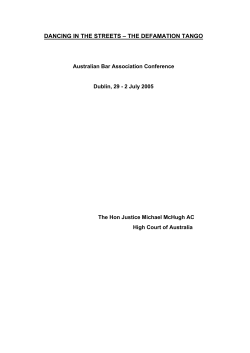 dancing in the streets &ndash; the defamation tango