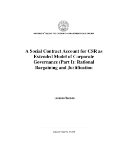 A Social Contract Account for CSR as Extended Model of Corporate