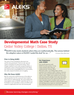 Developmental Math Case Study