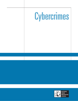 Cybercrimes - National Crime Prevention Council