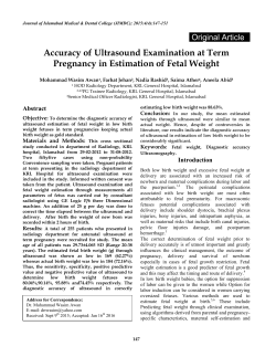 Accuracy of Ultrasound Examination at Term Pregnancy in