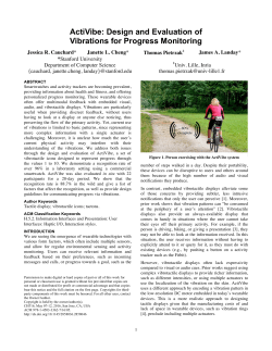 ActiVibe: Design and Evaluation of Vibrations for Progress Monitoring