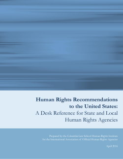 Human Rights Recommendations to the United States: A Desk