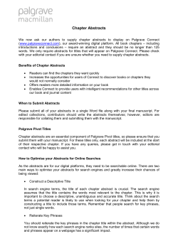 Chapter Abstracts