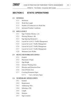 Code of practice for temporary traffic management (COPTTM