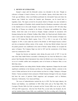 2. REVIEW OF LITERATURE: Kanpur‟s origin until the thirteenth