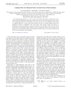 Laminar Flow of a Sheared Vortex Crystal: Scars in