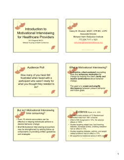 Introduction to Motivational Interviewing_Shuman